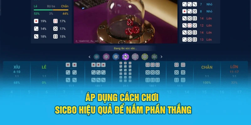Áp dụng cách chơi Sicbo để nắm phần thắng